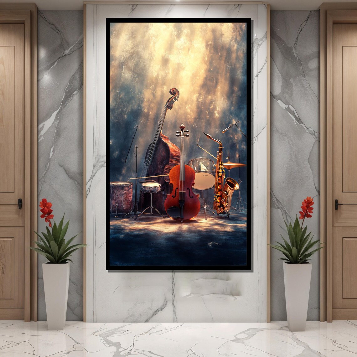 Jazz Instruments - Music Decor Wall Art Print - Image 2