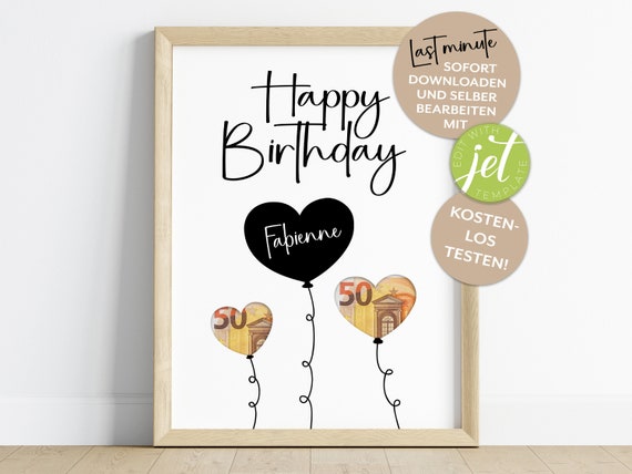 Last Minute Birthday Gift Money Gift For Teenagers Birthday Gift Pdf Picture Giving Away Money