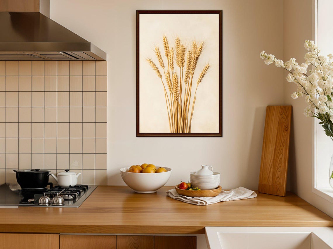Golden Wheat Stalks Rustic Botanical Countryside Decor Poster - Image 4