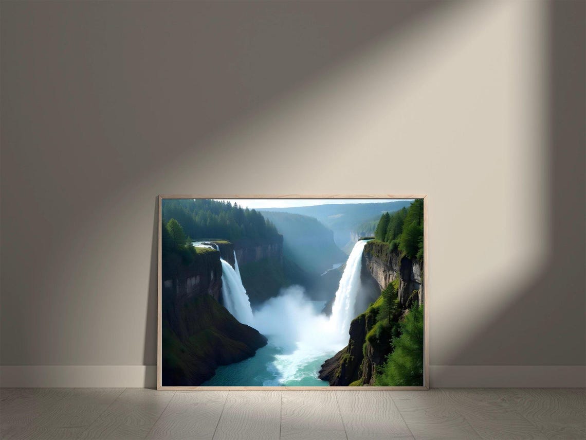 Breathtaking Waterfall Wall Art Majestic Nature Landscape Print Scenic Wall Decor Home Office Gift Stunning Nature Poster - Image 5