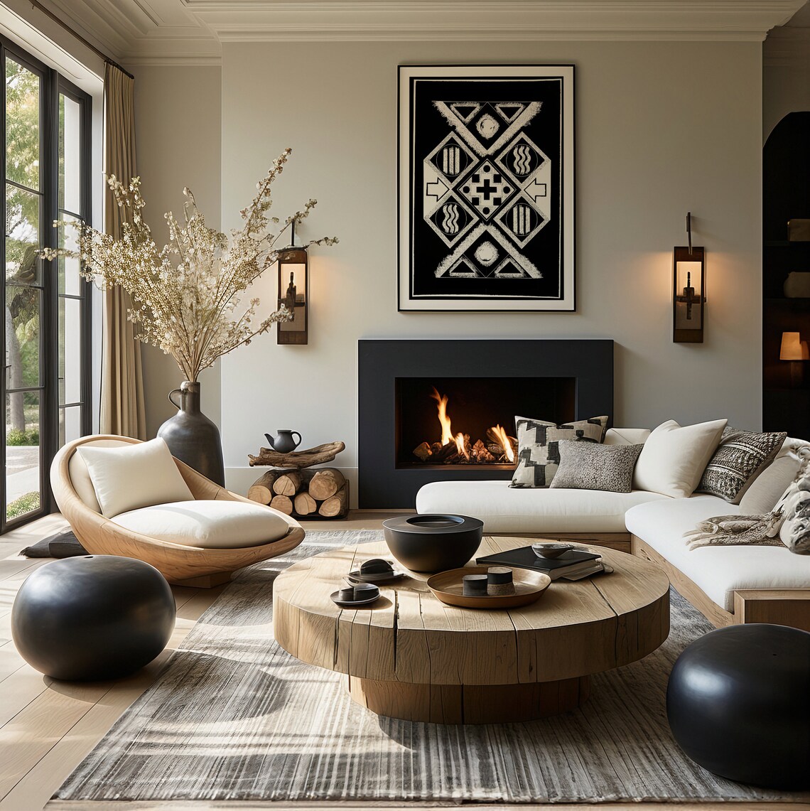 Geometric Abstract Op Art, Mid-Century Minimalist - Image 4