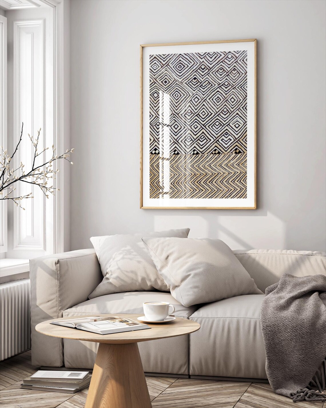 Kuba Textile African Geometric Art Print - Image 5
