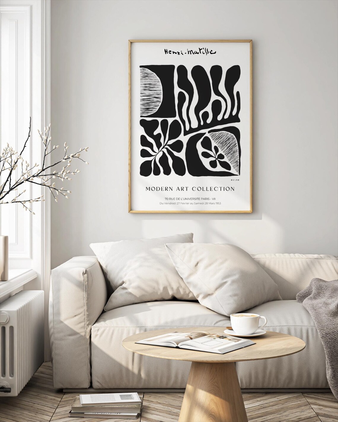 Matisse Inspired Abstract Botanical, Mid-Century - Image 2
