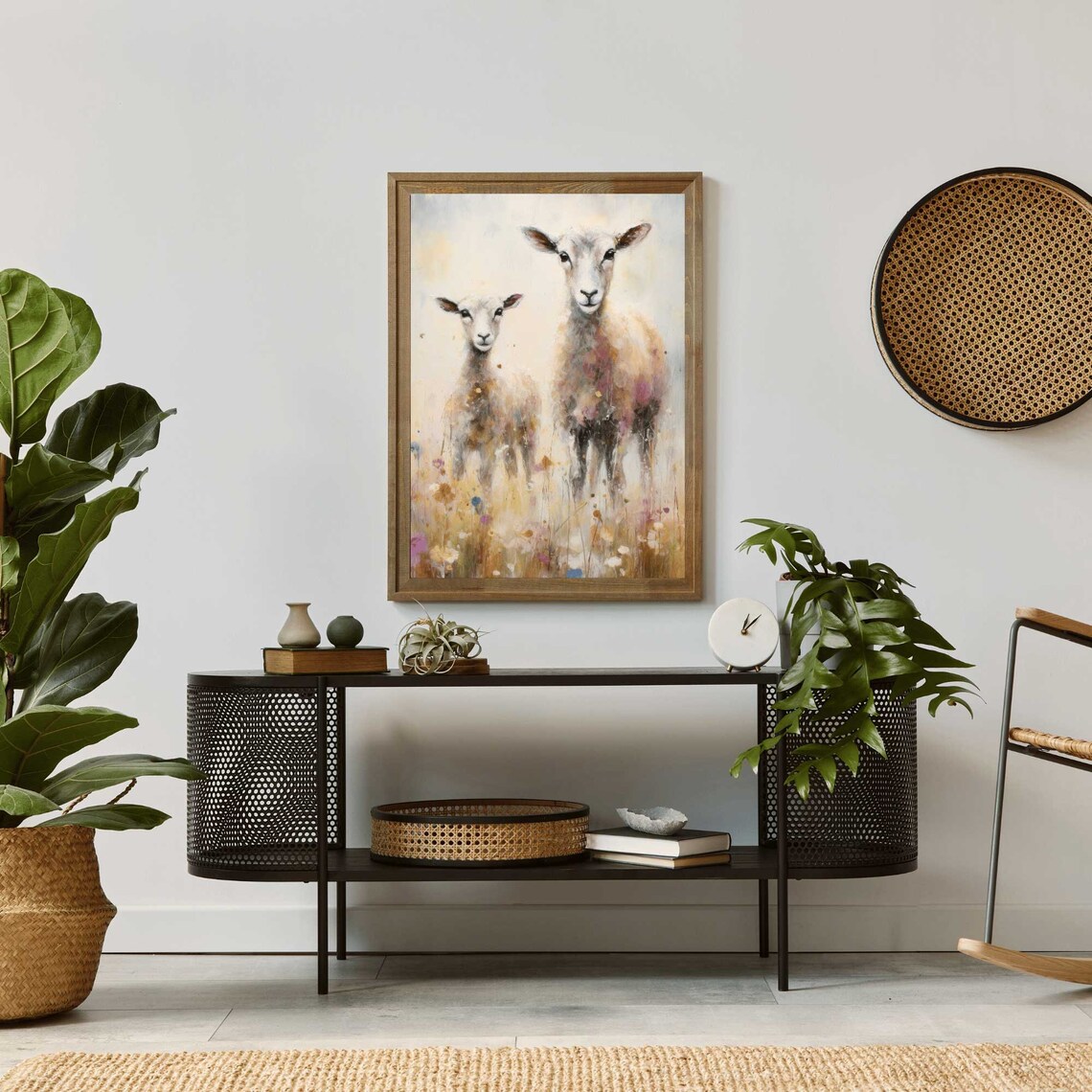 Sheep Art Print, Modern Farmhouse Nursery Decor - Image 2