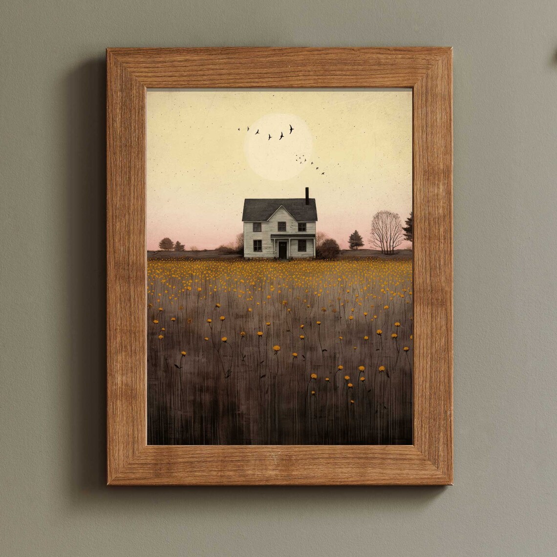 Country House Countryside Landscape Art Print - Image 2