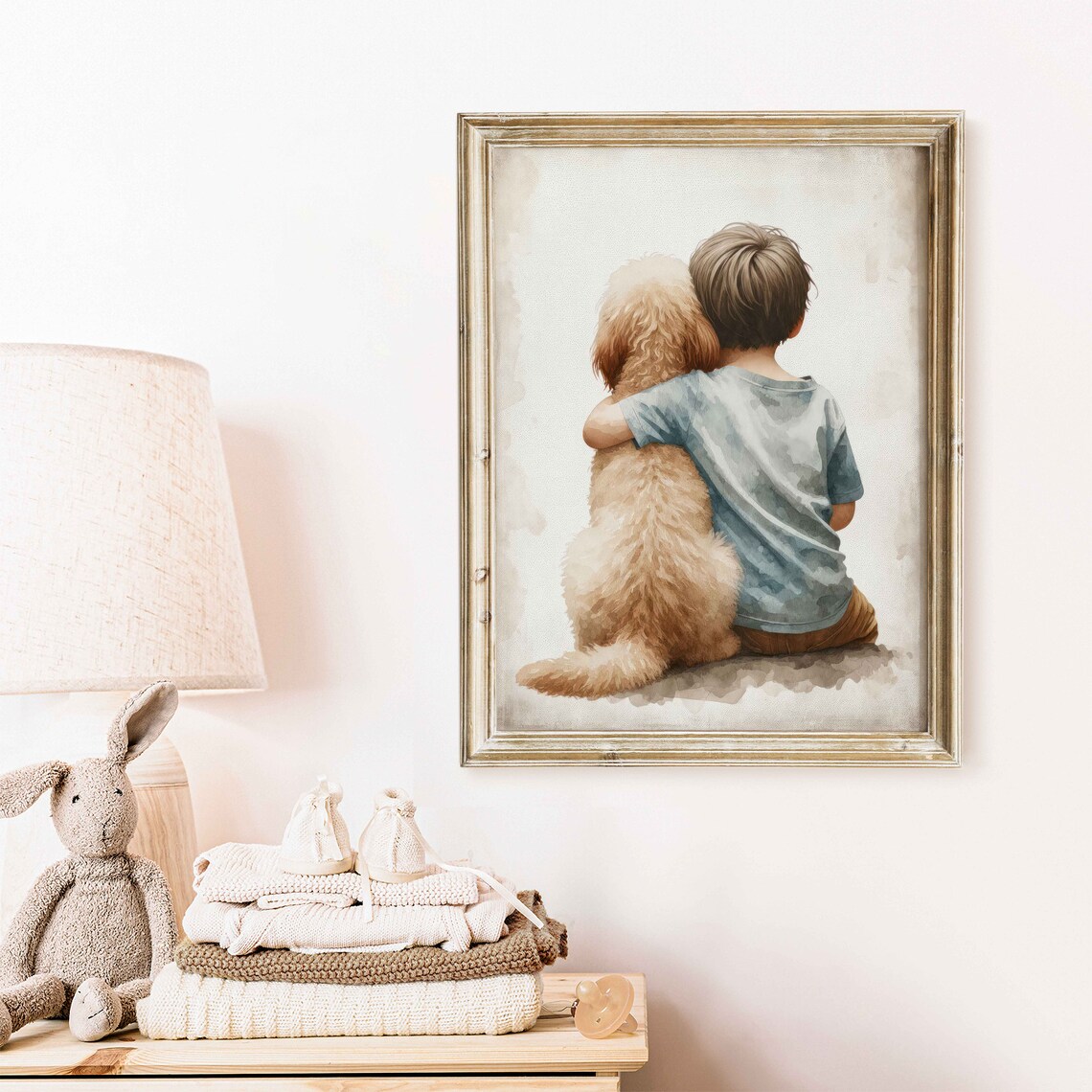Goldendoodle Nursery Decor Art Print, Boy Dog Theme - Image 2