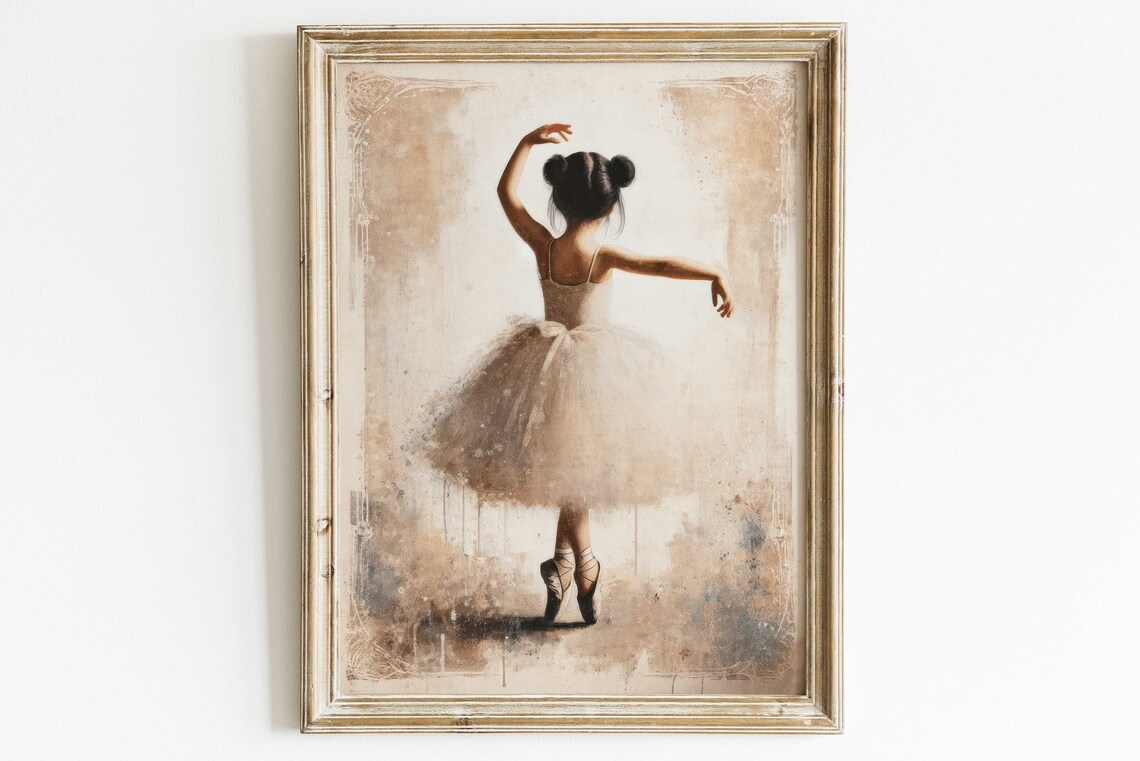 Ballet Nursery Art, Ballerina Girl Wall Art