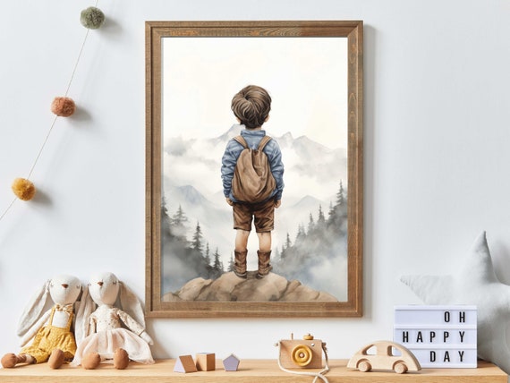 Adventure Toddler Decor, Mountain Nursery Art Print