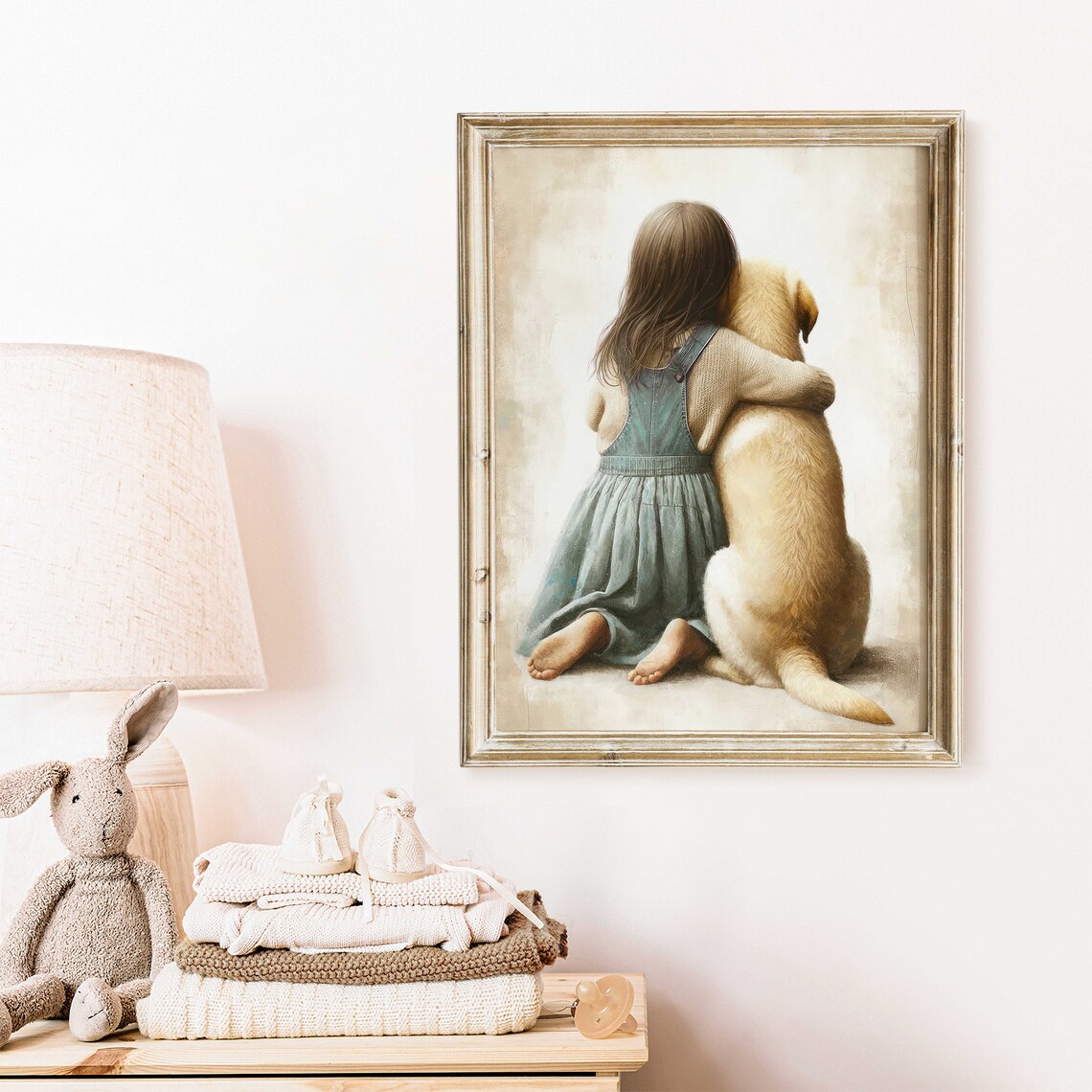 Yellow Labrador Retriever Nursery Art Print, Girl Dog - Image 2