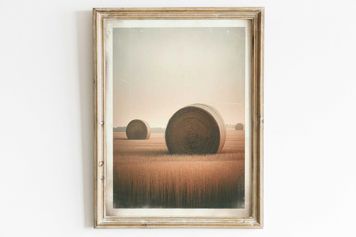 Bay Hale Print, Farmhouse Countryside Art Print