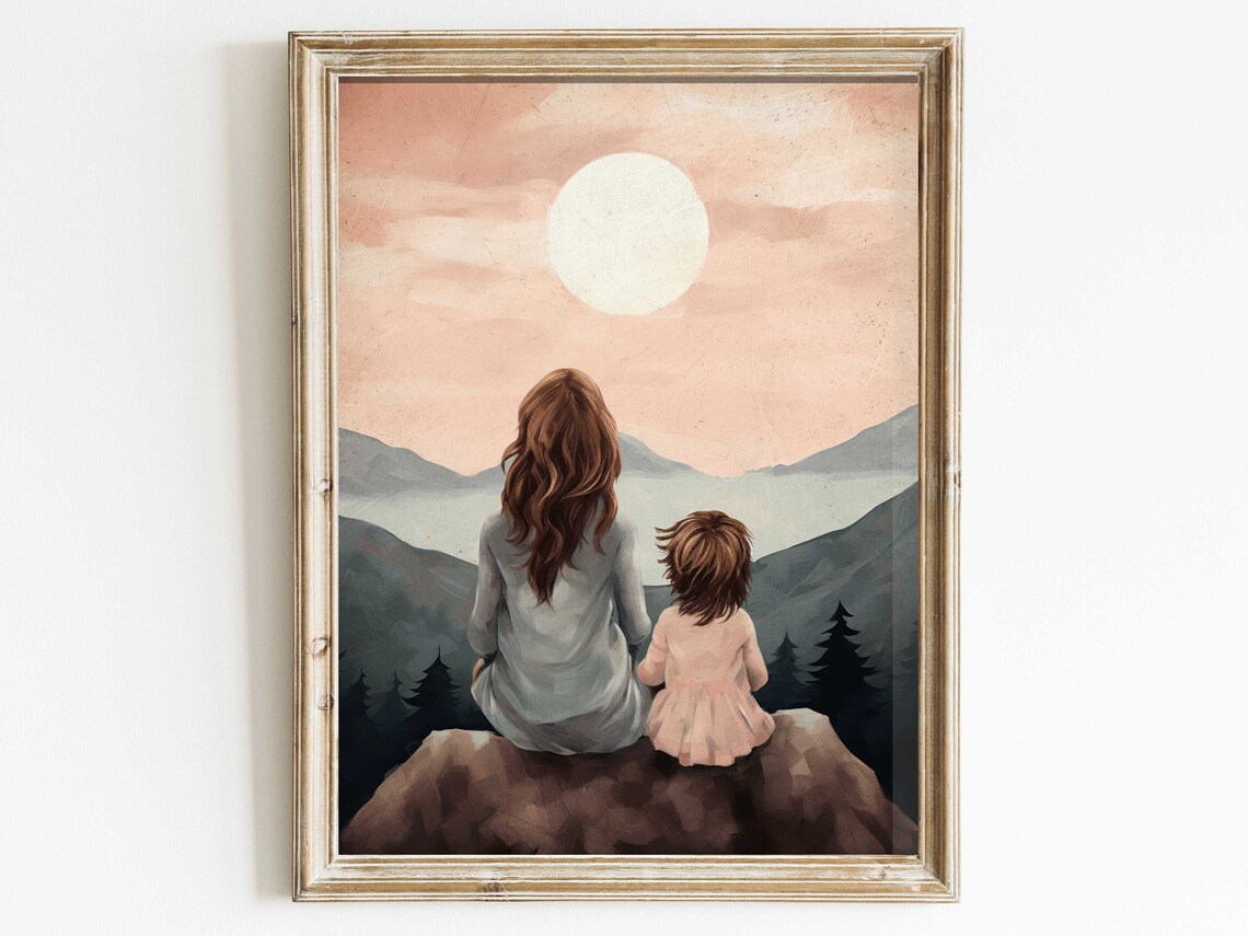 Mother And Daughter Bond Adventure Wall Art Print