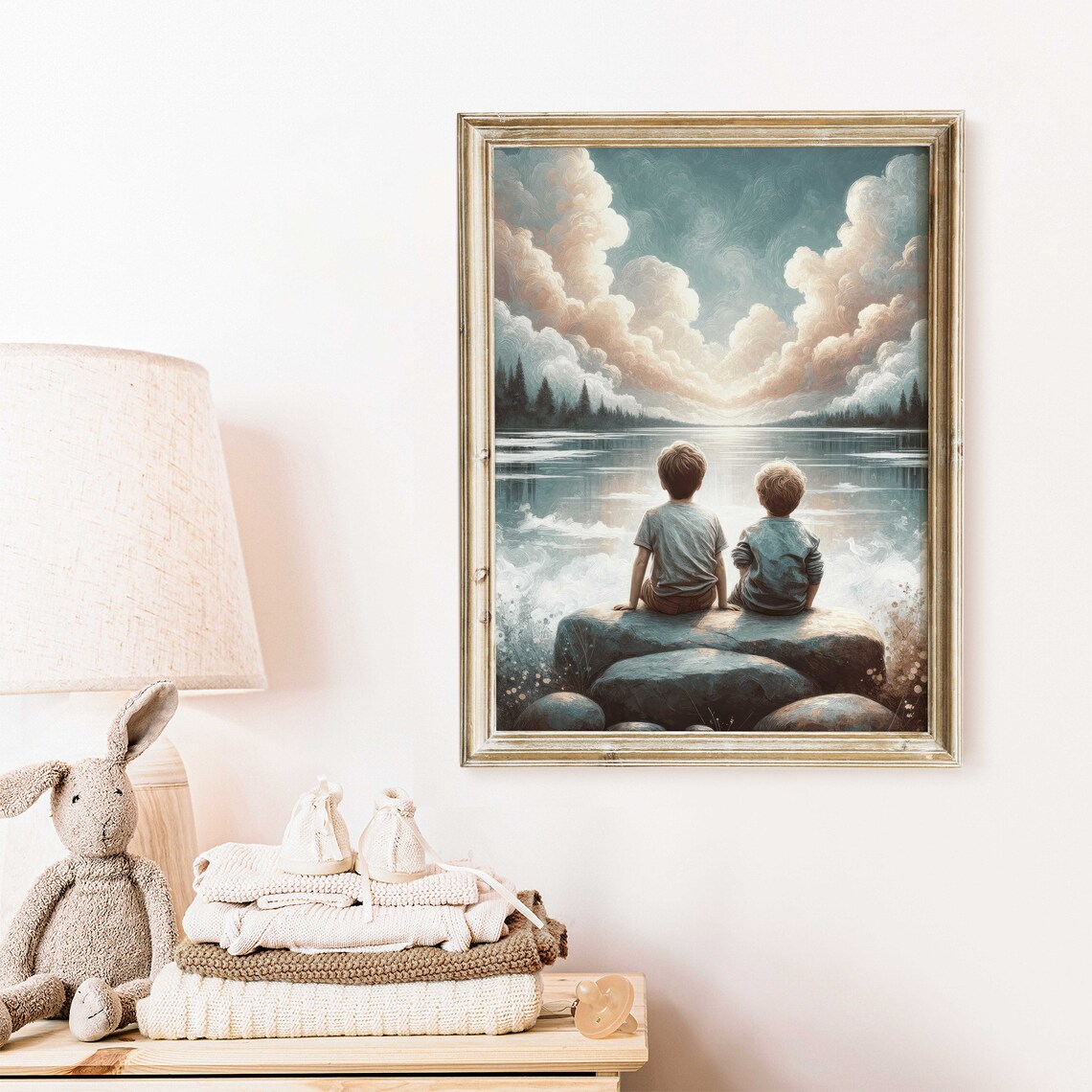 Brothers Room Adventure Lake Nature Art Print - Image 2