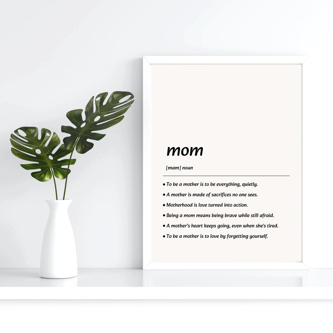 Mom Definition Minimalist Motherhood, Mother’s Day Gift