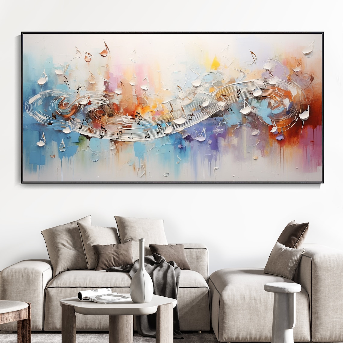 Custom Musical Note Abstract Art Print for Christmas - Image 2