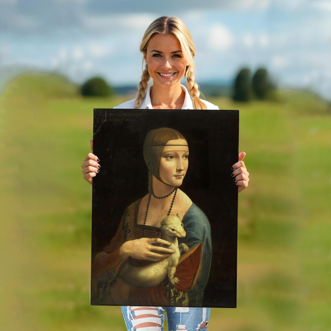 Lady With An Ermine Leonardo Da Vinci Renaissance Portrait Painting Poster - Image 5