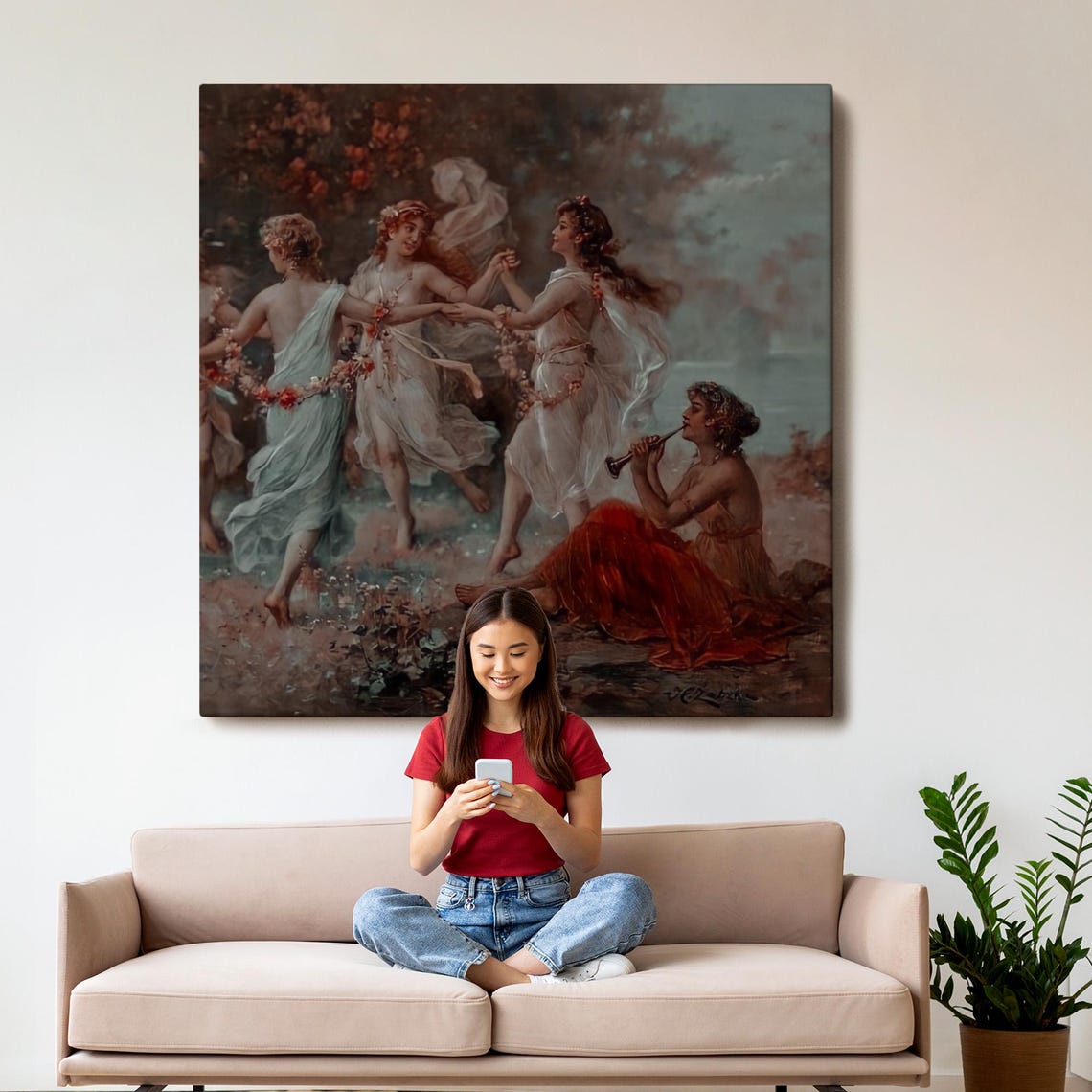 Dancing Women Print Room Decor Housewarming Gifts Wall Art Framed Wall Art Modern Wall Decor - Image 3