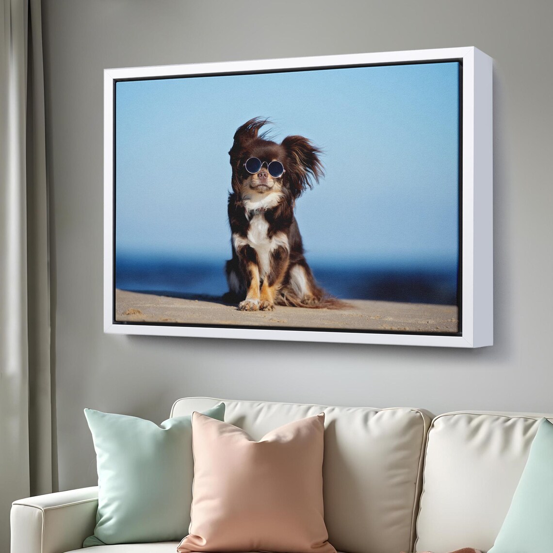 Chihuahua Wearing Sunglasses Beach Fun Dog Photography Art Print - Image 3