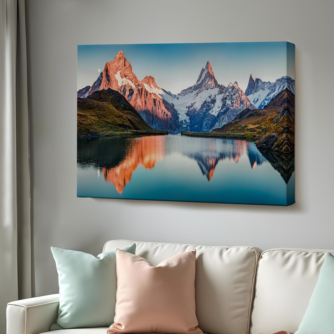 Bachalpsee Lake Swiss Alps Sunrise Mountain Reflection Nature Poster