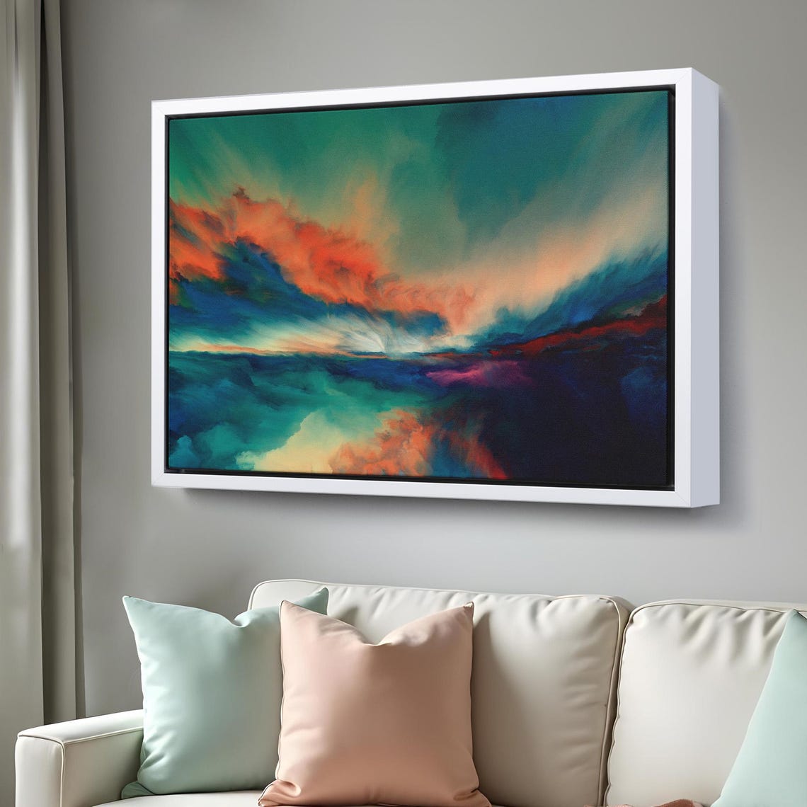 Sunset Decorative Wall Art Abstract Wall Art Framed Wall Art Abstract Modern Wall Decor Housewarming Gifts - Image 3