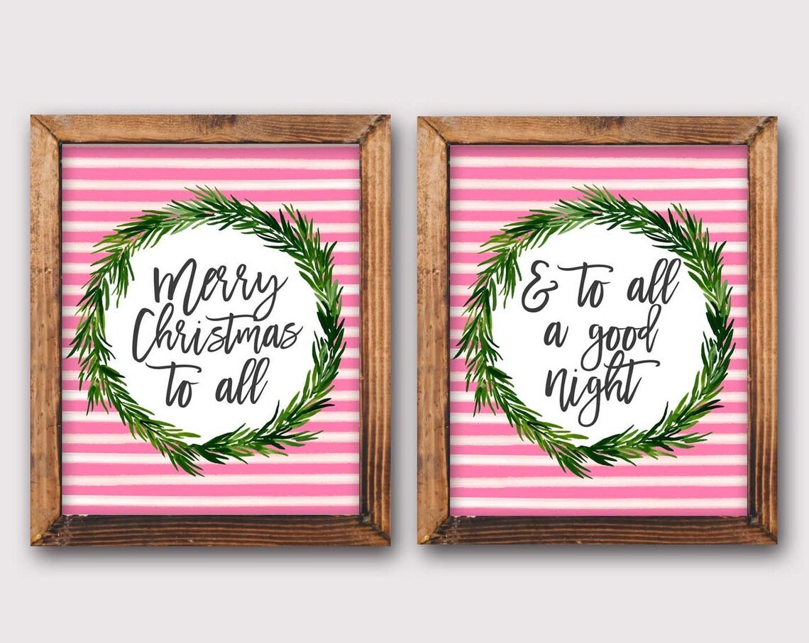 Christmas Merry To All And A Good Night Art Print