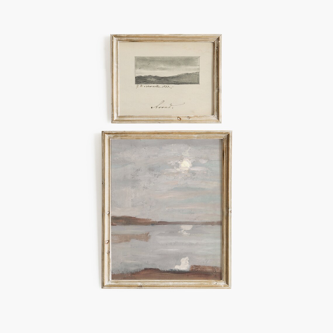 Set of 10 Vintage Coastal Sailboat Seascape Muted Neutral Gallery Wall Poster - Image 8