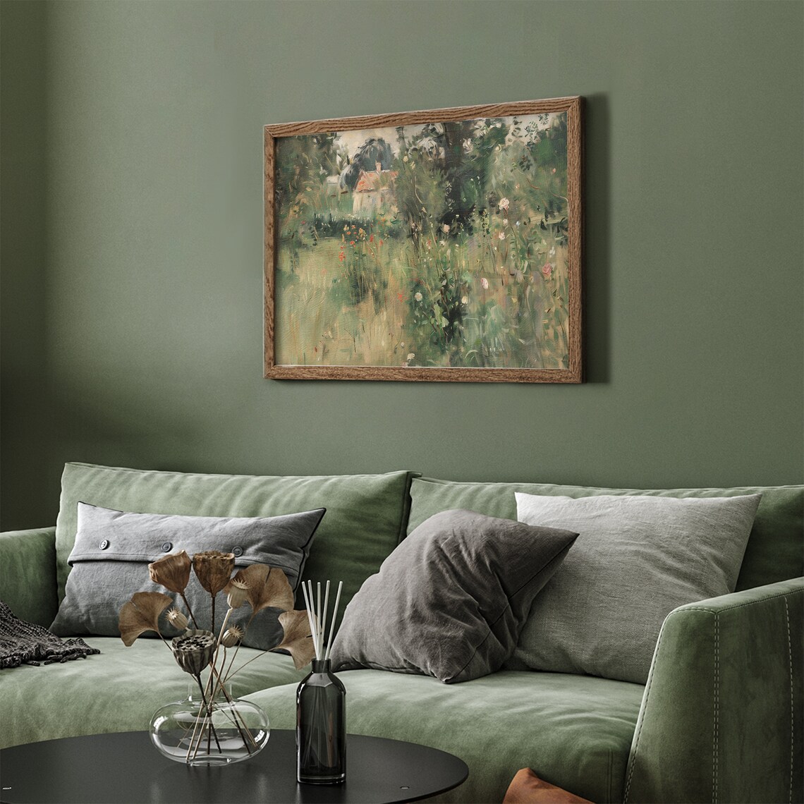 Cottage Flower Garden Cottagecore Meadow Spring Frame TV Art Print - Image 7