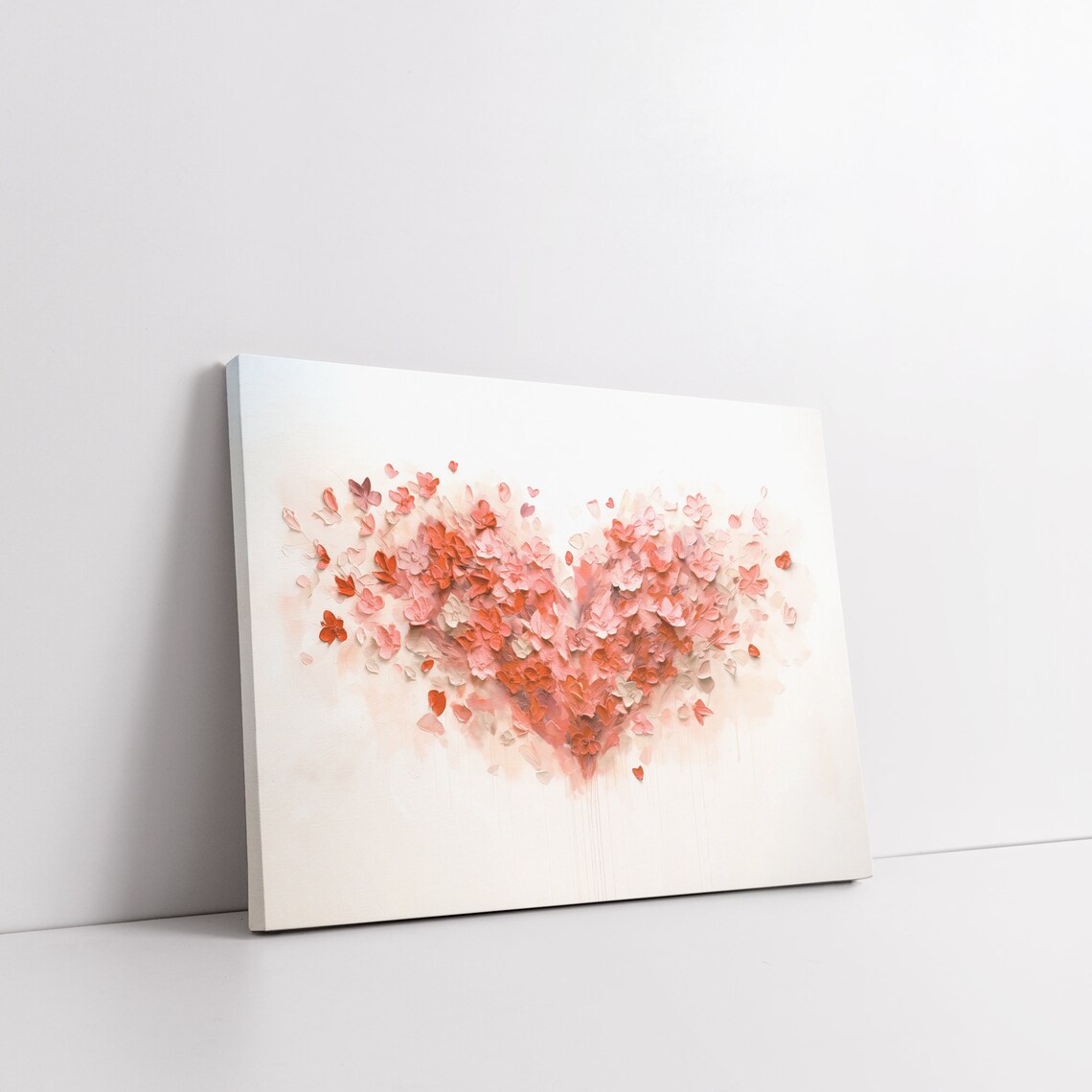Pink Floral Heart Flower Petal Valentine Day Romantic Blush Art Poster - Image 8