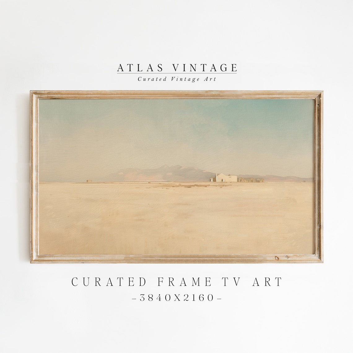 Minimal Desert Landscape Neutral Warm Tones Frame TV Art Print