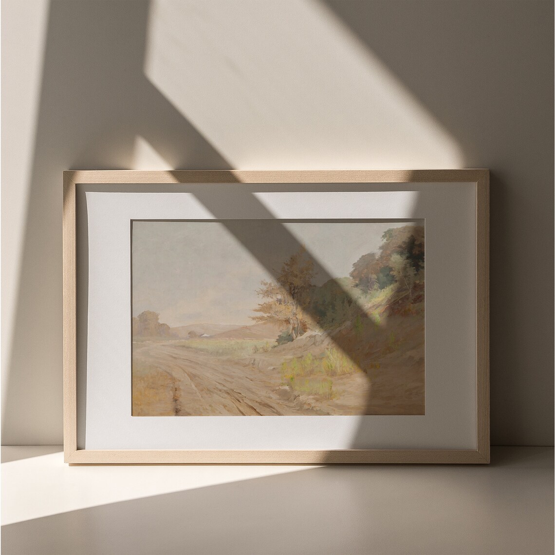 Muted Countryside Dirt Road Through Rolling Hills Vintage Poster - Image 6