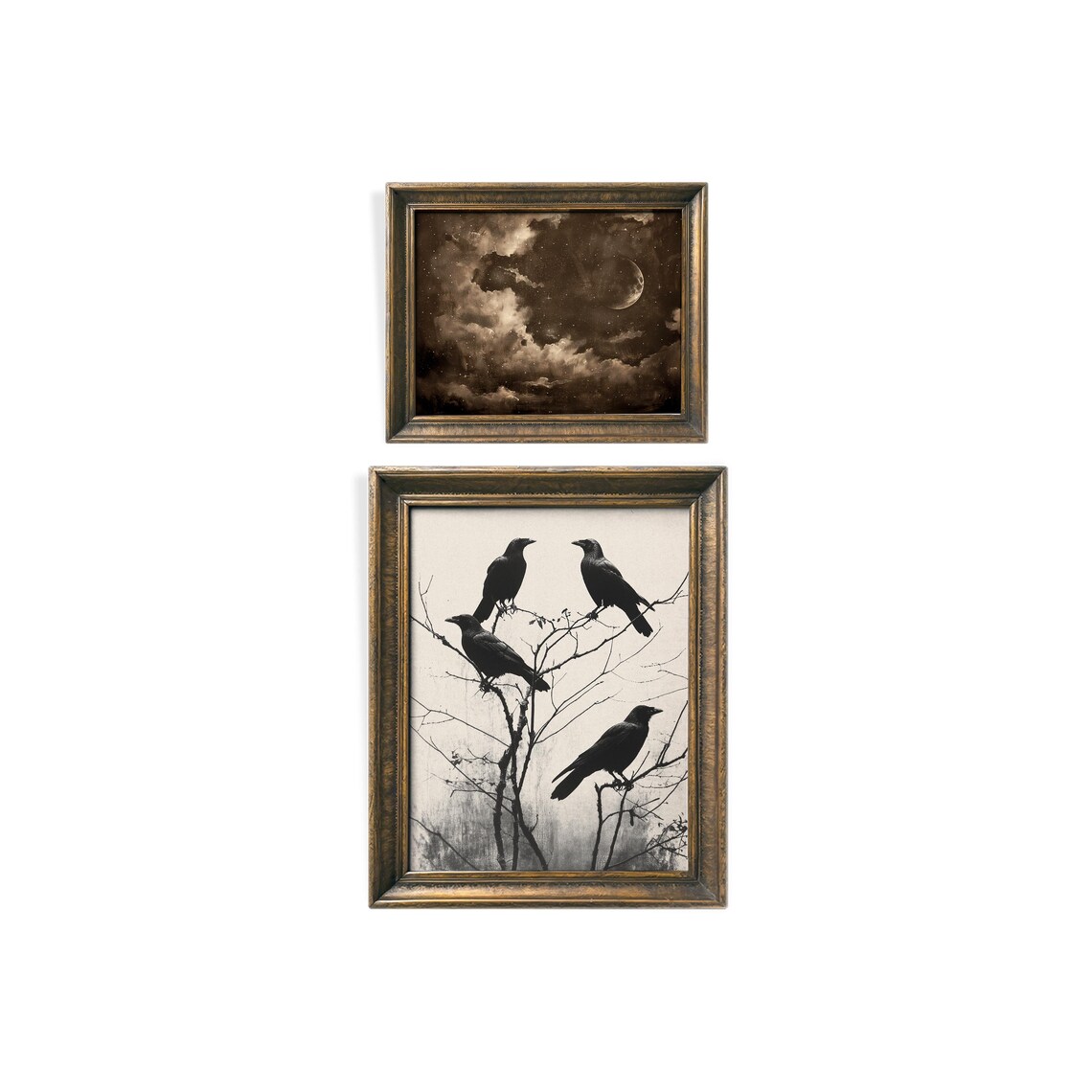 Halloween Spooky Gallery Wall Set of 9 Vintage Gothic Autumn Art Poster - Image 6