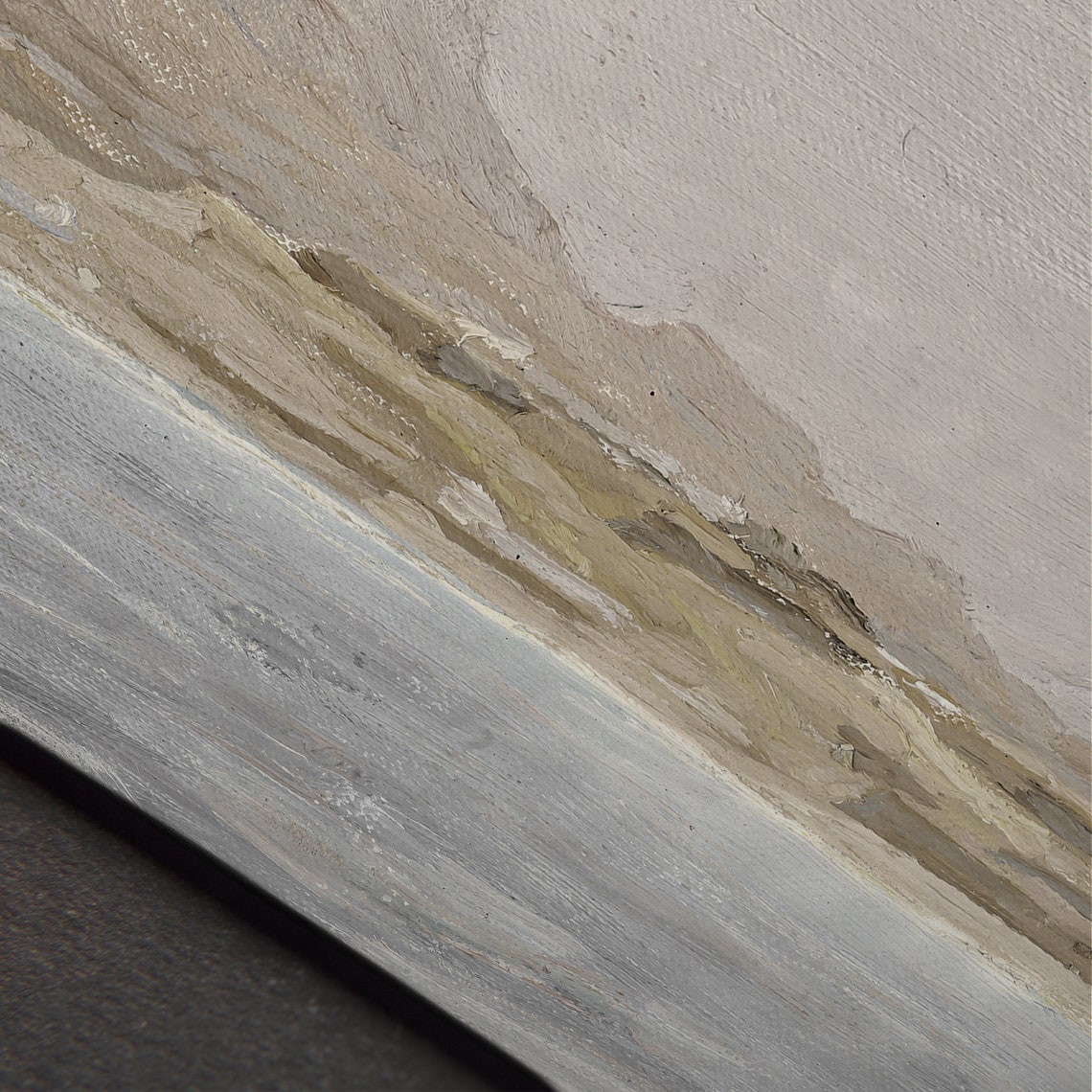 Tonal Muted Seascape With Hills Soft Neutral Coastal Art Poster - Image 7