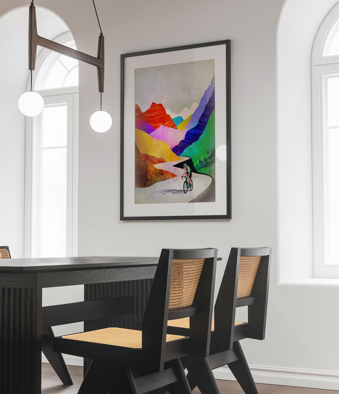 Summer Breeze Cycling In The Mountains Art Print - Image 2