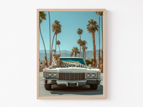 Leopard, Palm Springs Mid-Century Travel Poster