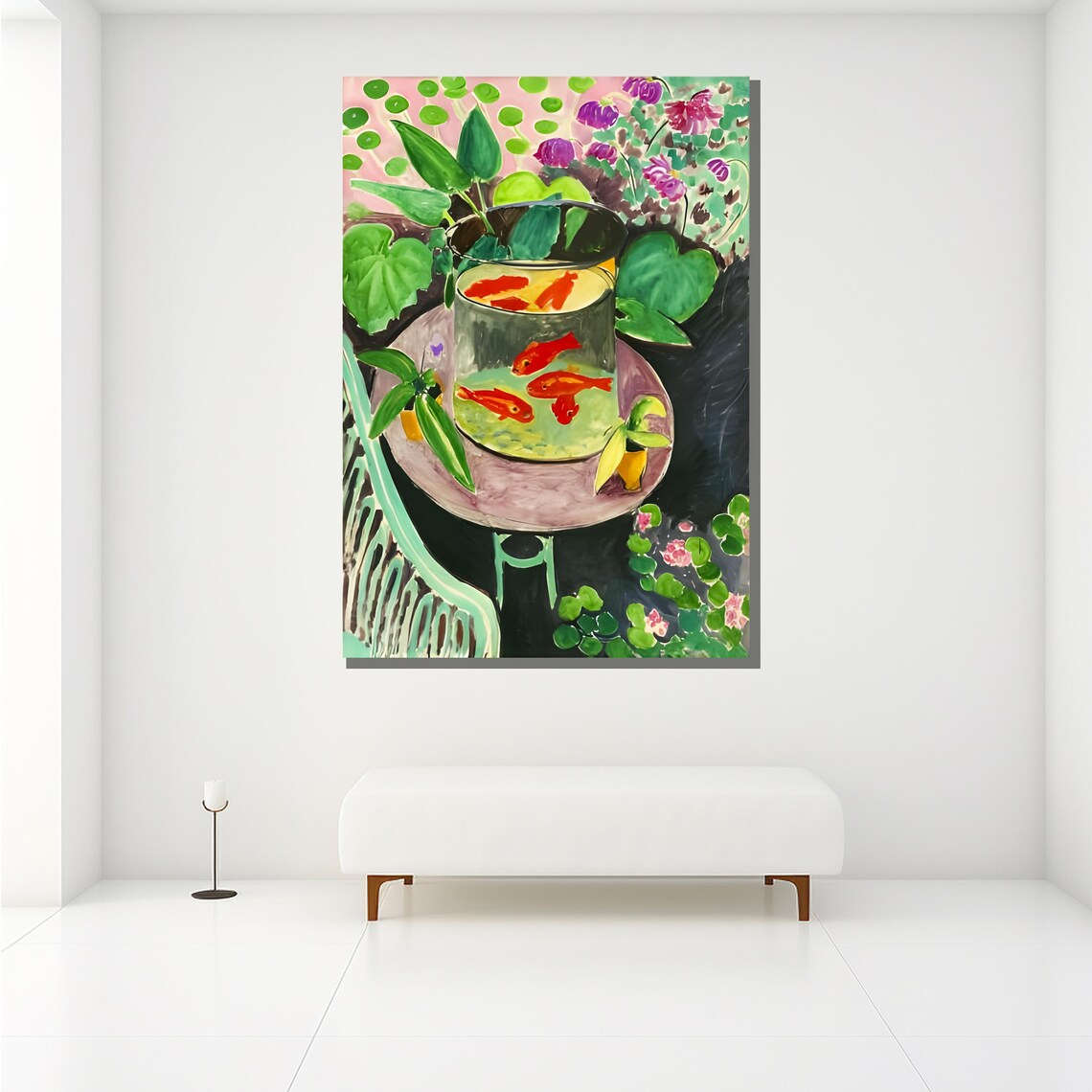 Henri Matisse The Goldfish Bowl Red Fish Green Plants Poster - Image 2