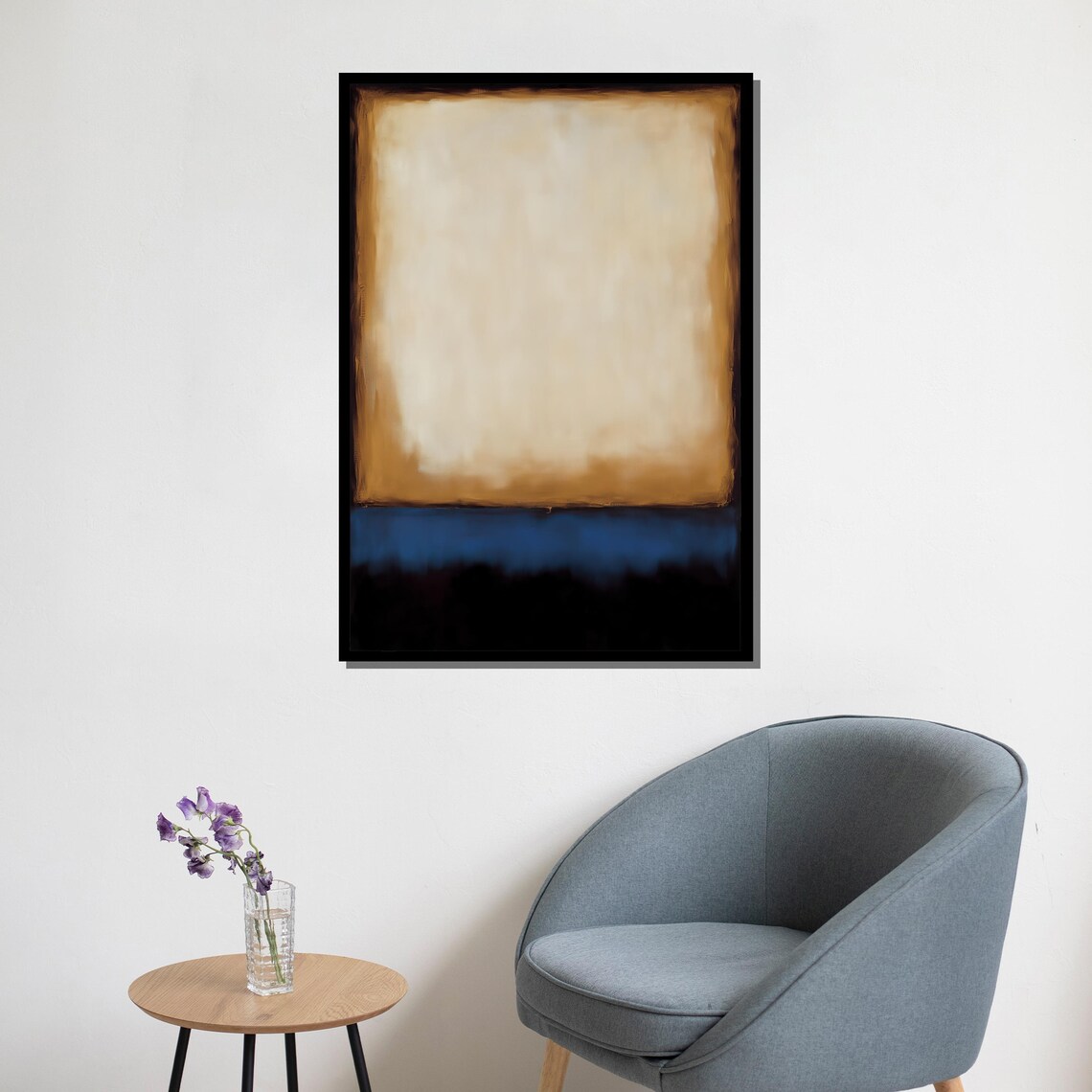 Mark Rothko-Inspired Neutral Abstract Wall Print - Image 5