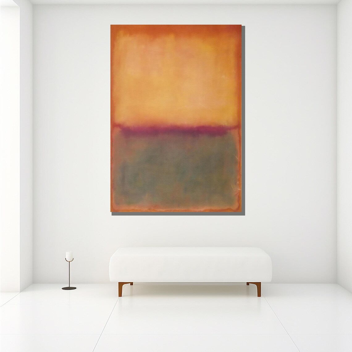 Rothko-Inspired Orange and Purple Abstract Art Print - Image 2