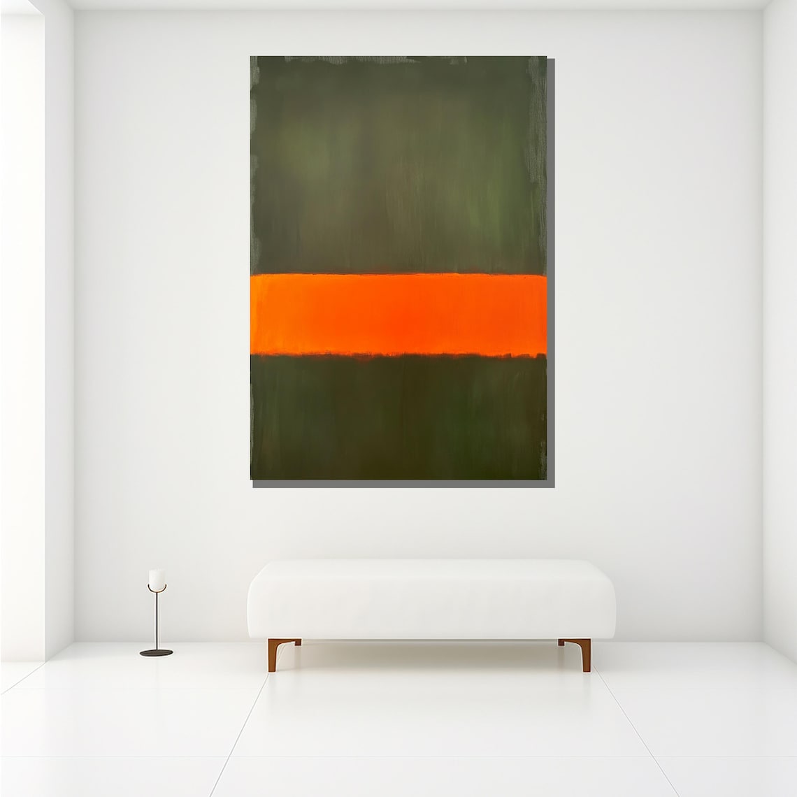Mark Rothko Green Orange Bold Contrast Color Field Art Print - Image 2