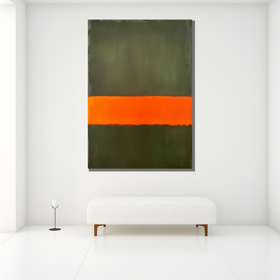 Mark Rothko Painting Green And Orange Abstract Artwork Modern Art Gift For Wall Decor - Image 2