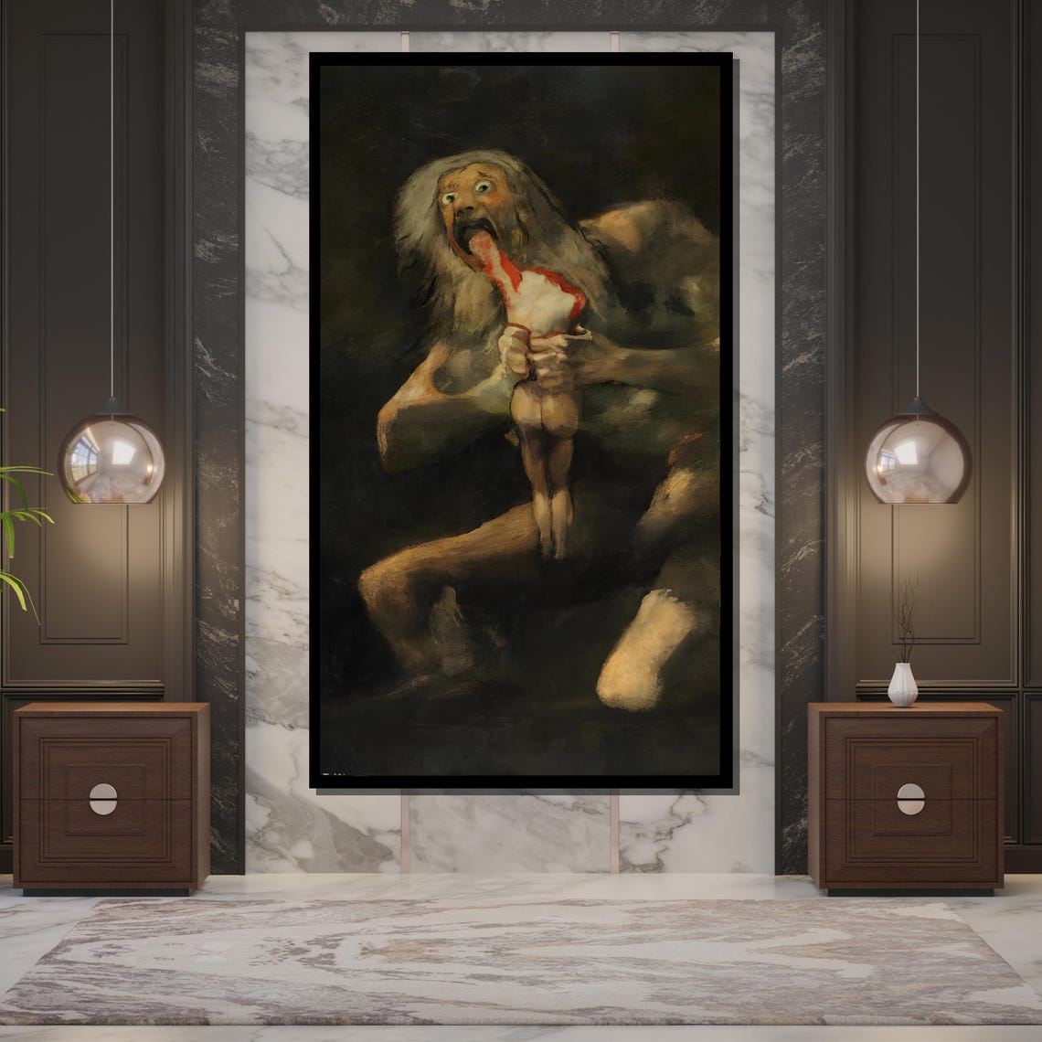 Francisco Goya Saturn Devouring His Son Dark Masterpiece Print - Image 5