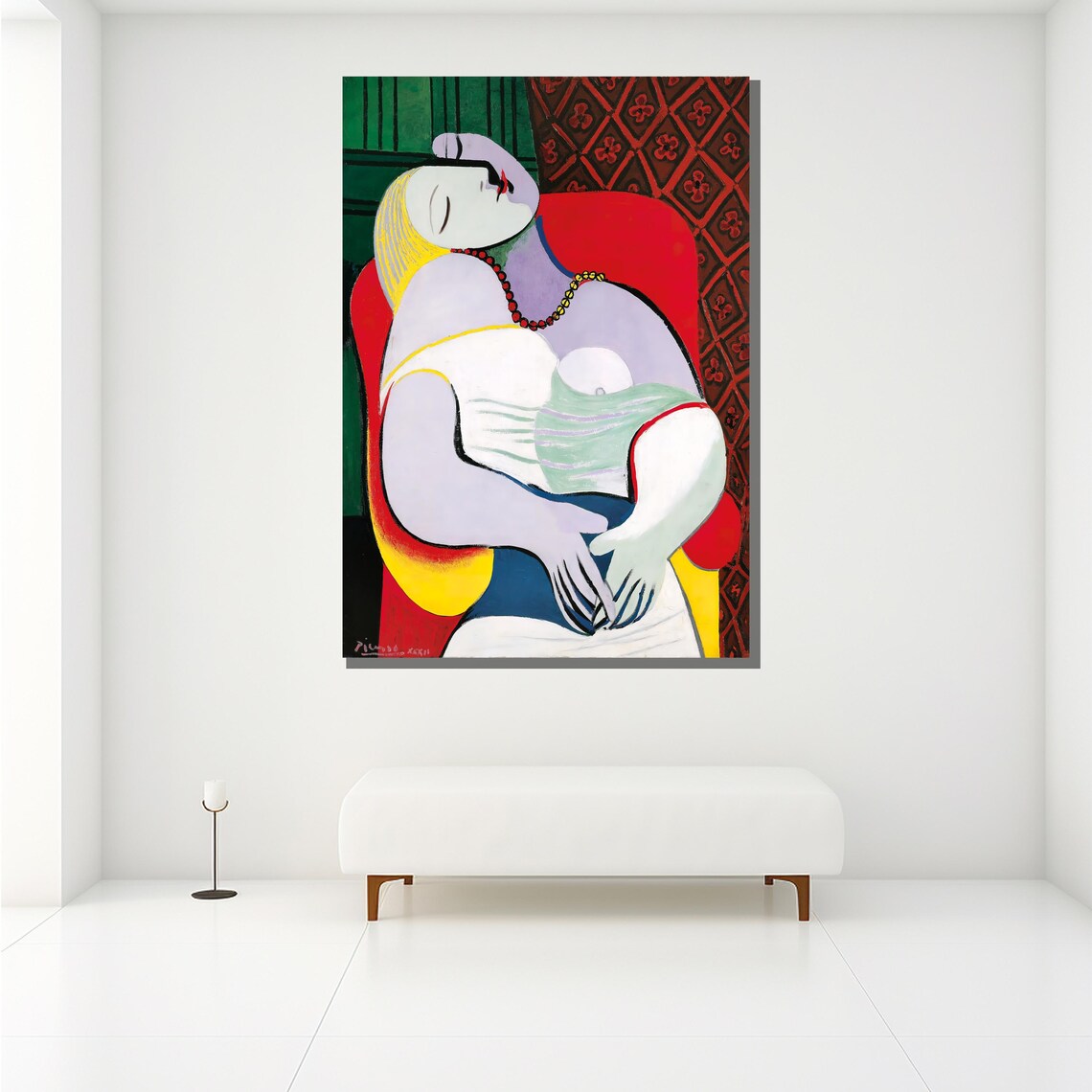 Pablo Picasso Le Reve Sleeping Woman Red Chair Cubist Portrait Poster - Image 2