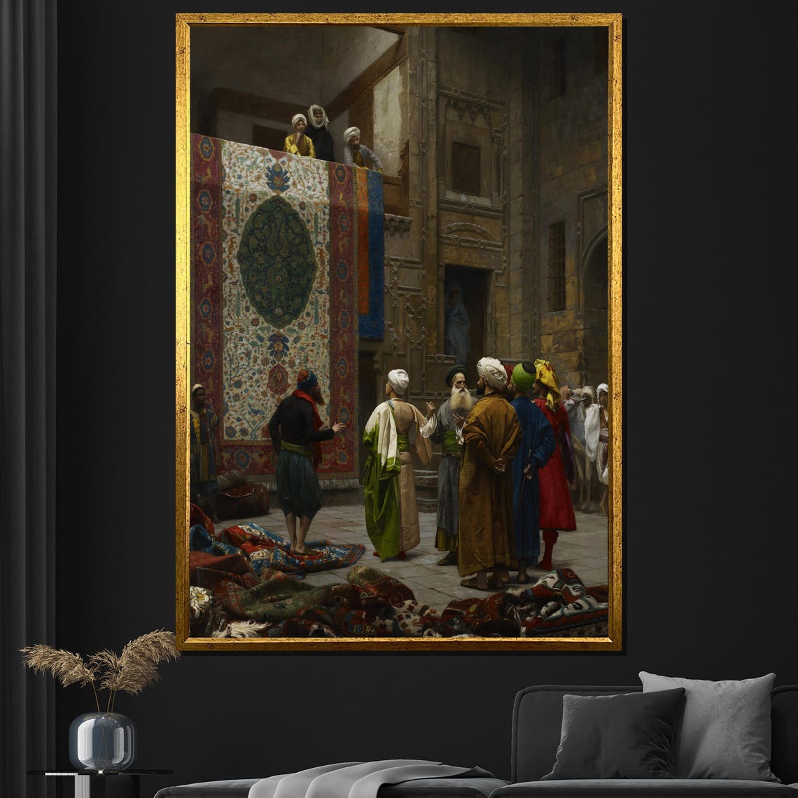 Jean Leon Gerome The Carpet Merchant Rug Market Cairo Bazaar Poster