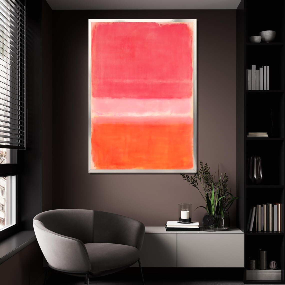 Mark Rothko Soft Pink Orange Warm Blush Color Field Art Print - Image 4