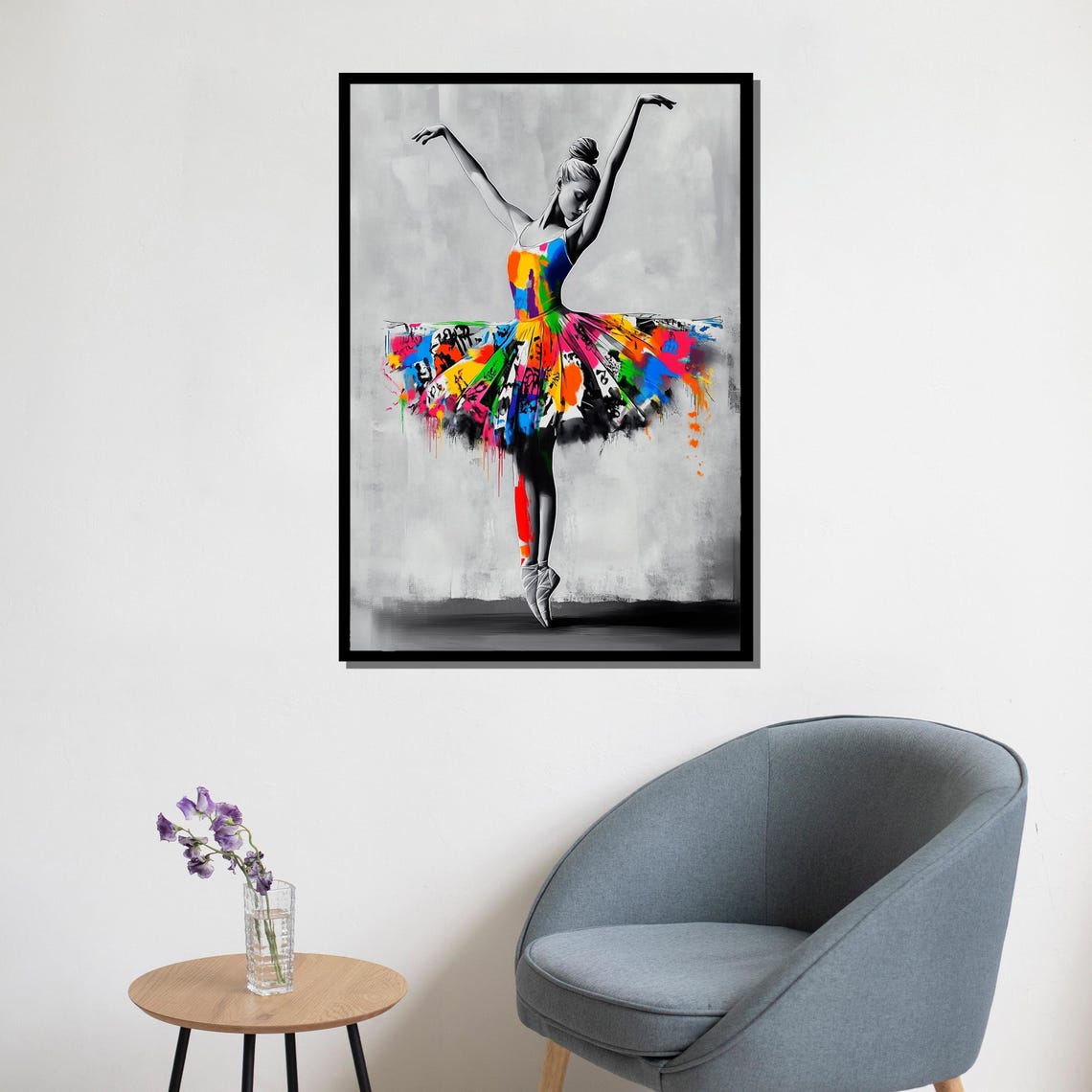 Colorful Ballet Dancer Painting Modern Wall Art For Home Decor Unique Art Gift - Image 5