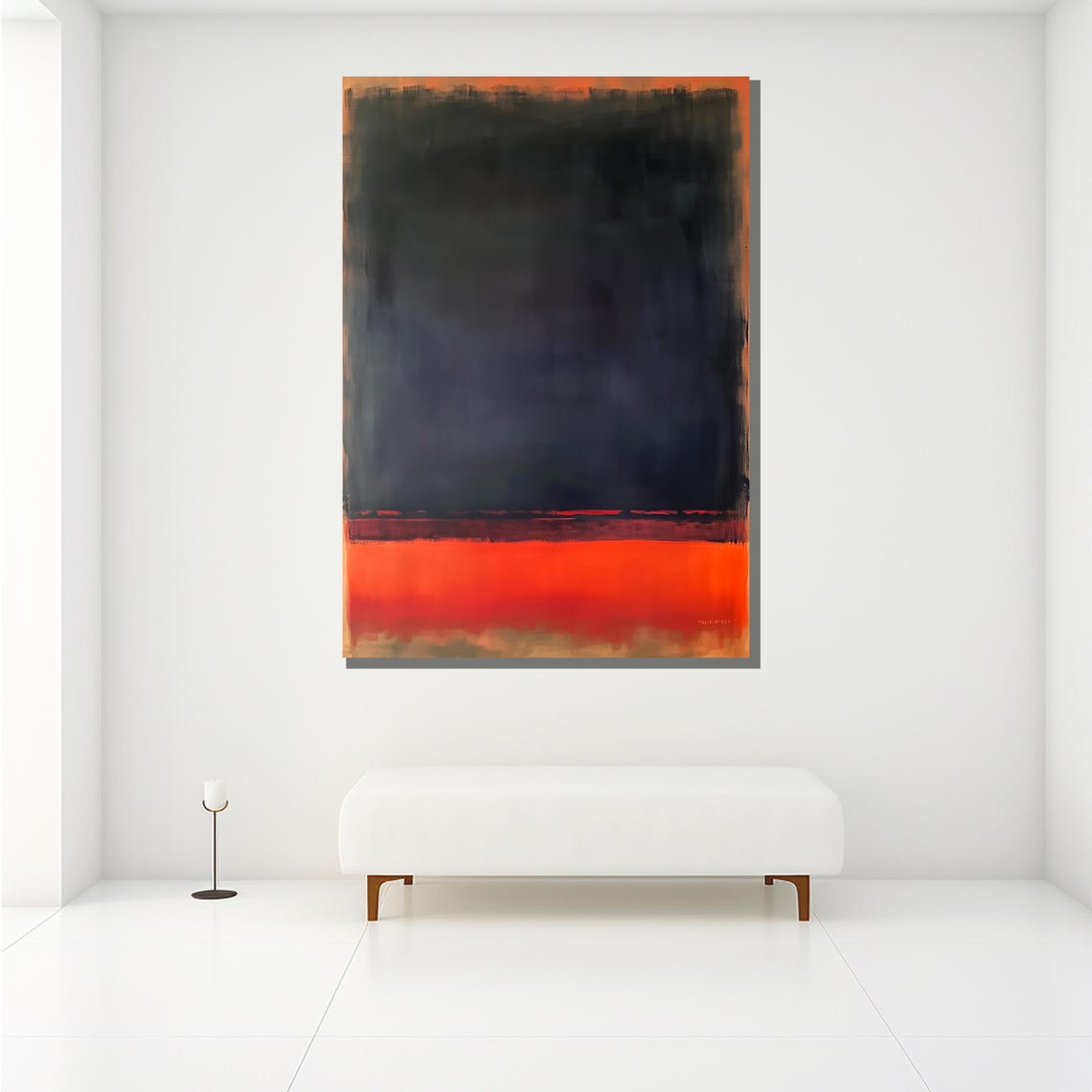 Mark Rothko Black Red Glowing Dramatic Color Field Art Print - Image 2