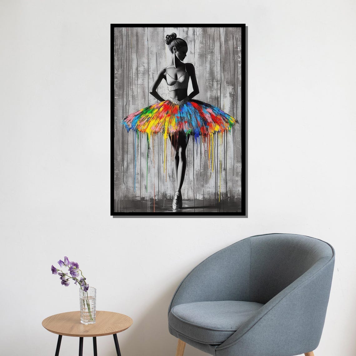 Colorful Ballet Dancer Painting Modern Wall Art For Home Decor Unique Art Gift - Image 5