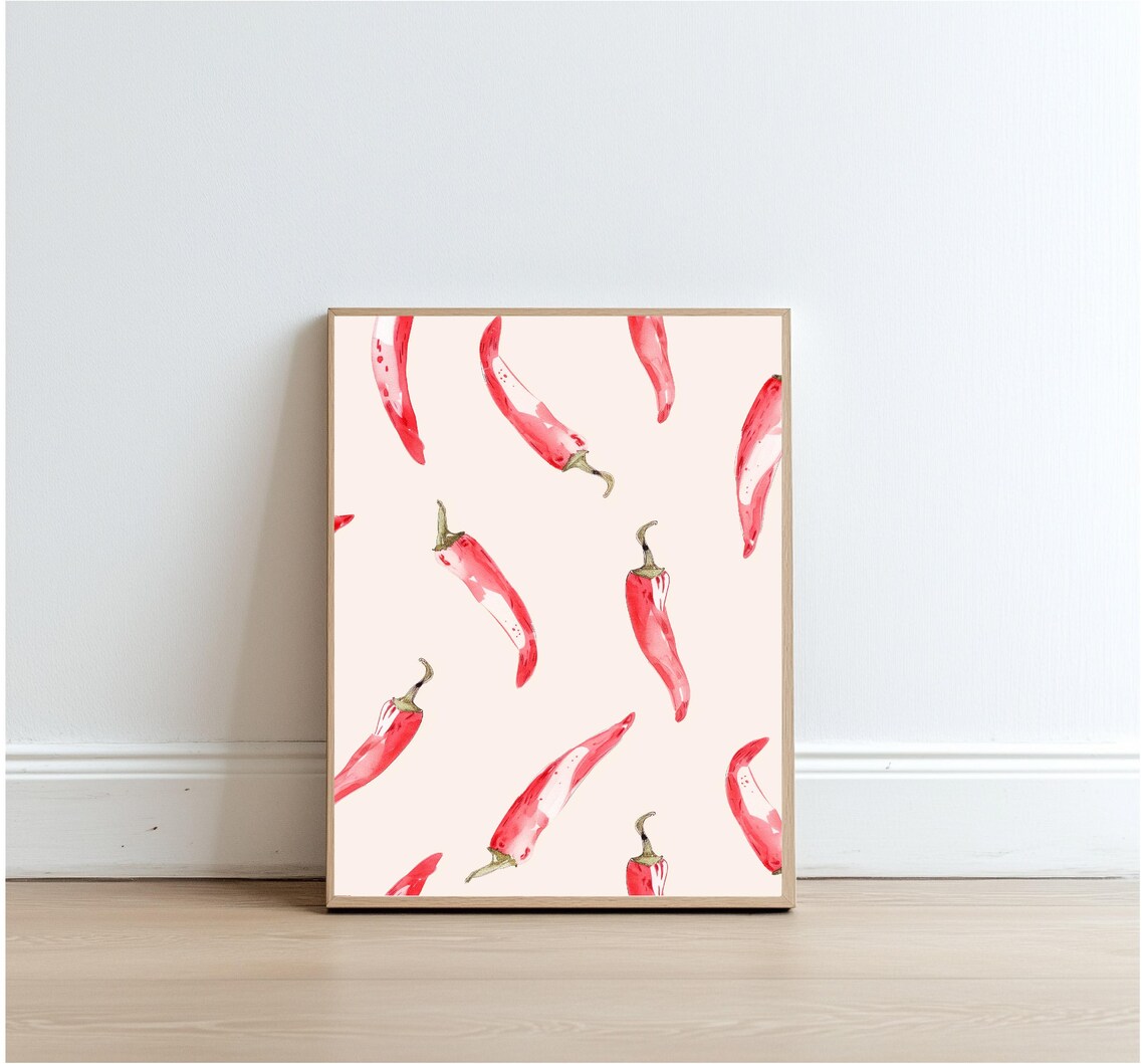 Hot Pepper Art Vegetable Wall Print Vegetable Poster Cozy Art For The Kitchen Home Decorating Gift - Image 4