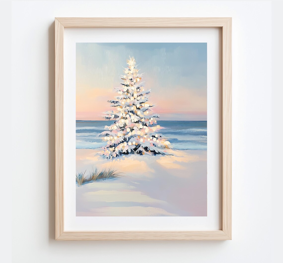 Christmas Tree Painting, Christmas Home Decor Art Print - Image 5