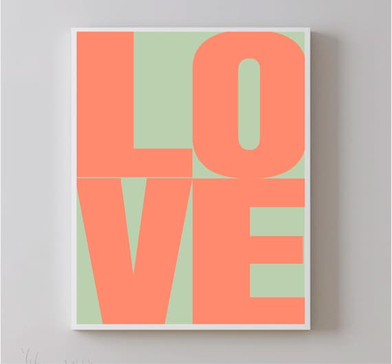 Love You Art Print Trendy Retro Wall Art Love Aesthetic Typography Elegant Preppy Love Poster