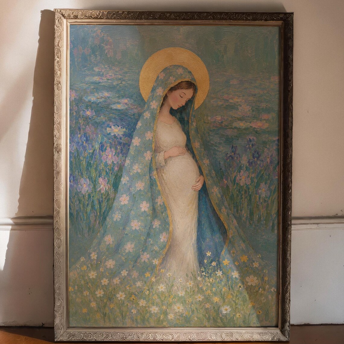 Claude Monet Inspired Floral Maternity Poster
