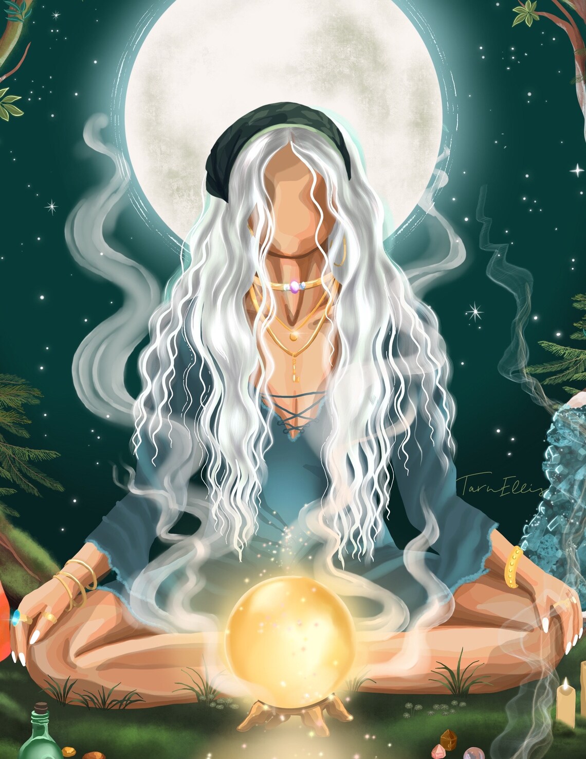 The Sorceress Tarot Wall Decor Art Print - Image 2